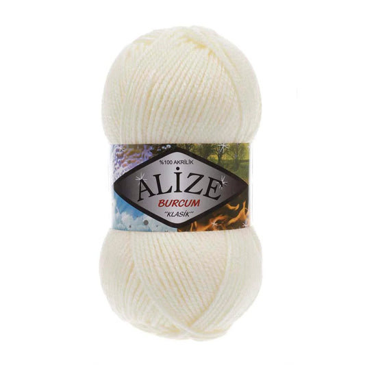 ALIZE BURCUM KLACIK YARN LIGHT CREAM 62