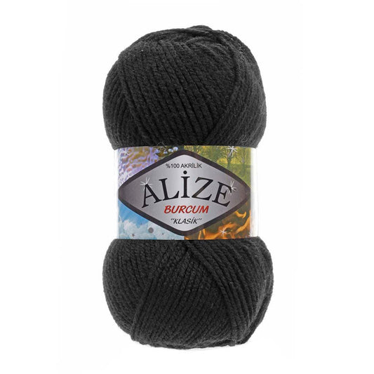 ALIZE BURCUM KLASIK YARN BLACK 60