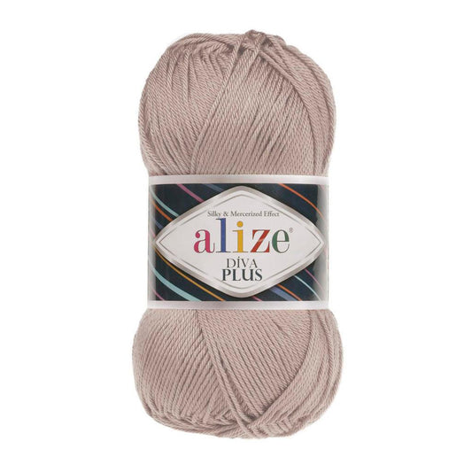 ALIZE DIVA PLUS 167 LIGHT TAUPE YARN