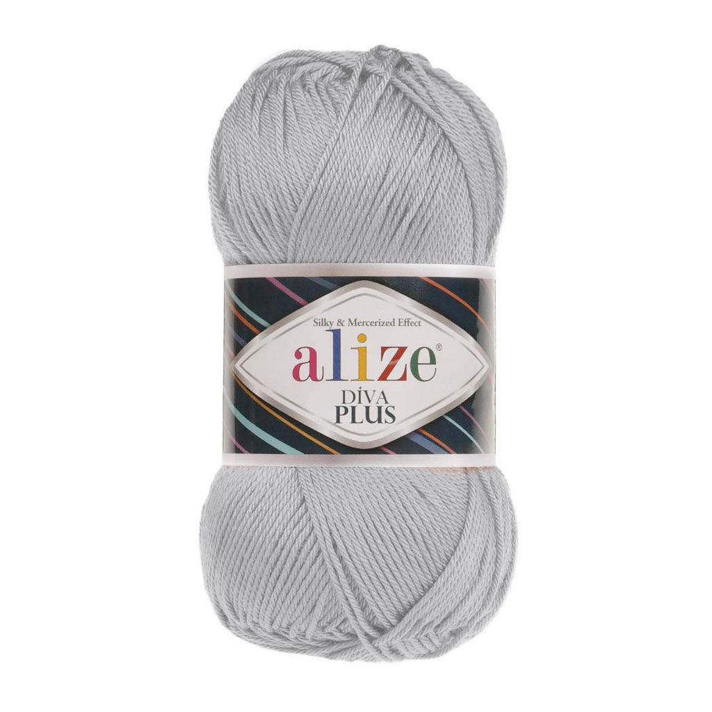 ALIZE DIVA PLUS 355 PEARL GREY YARN