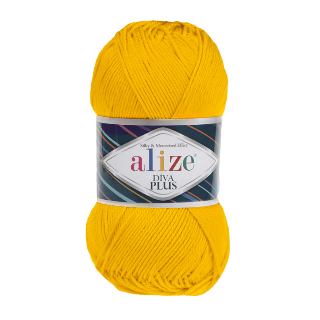 ALIZE DIVA PLUS 548 YELLOW YARN
