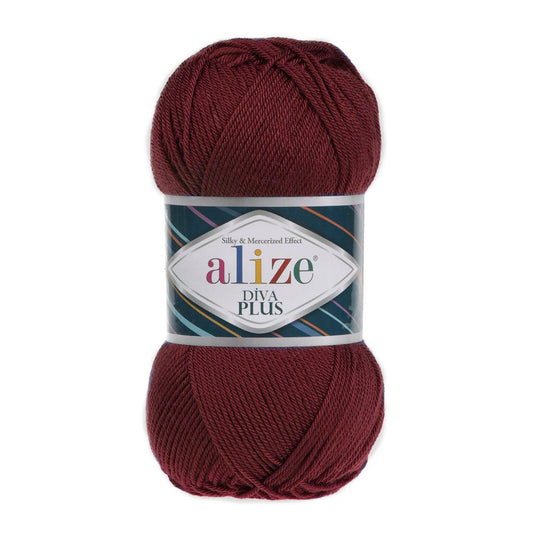 ALIZE DIVA PLUS 57 BARDEAUX YARN