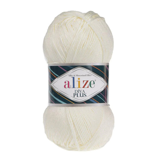 ALIZE DIVA PLUS CREAM 1 YARN