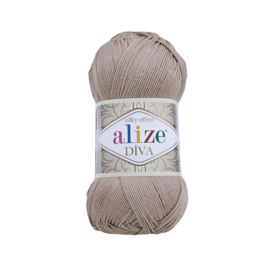 ALIZE DIVA SILK ACRYLIC BEIGE 167