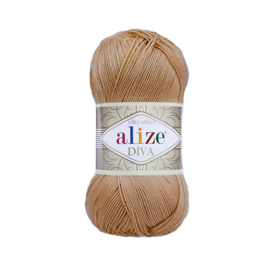 ALIZE DIVA SILK ACRYLIC CARAMEL 369