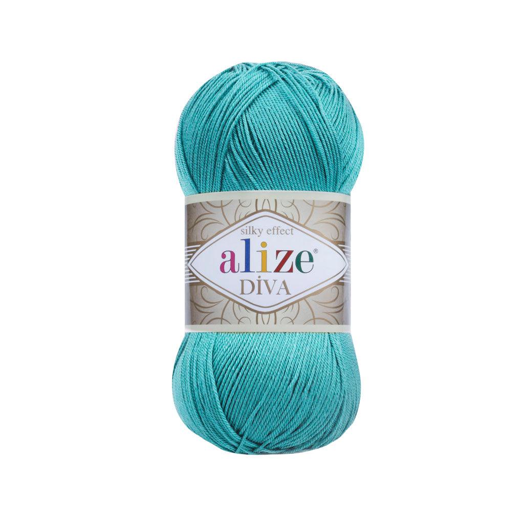 ALIZE DIVA SILK ACRYLIC CYAN 376