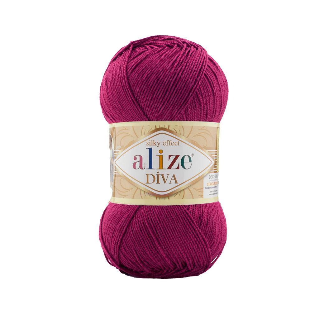 ALIZE DIVA SILK ACRYLIC FUCHSIA 326