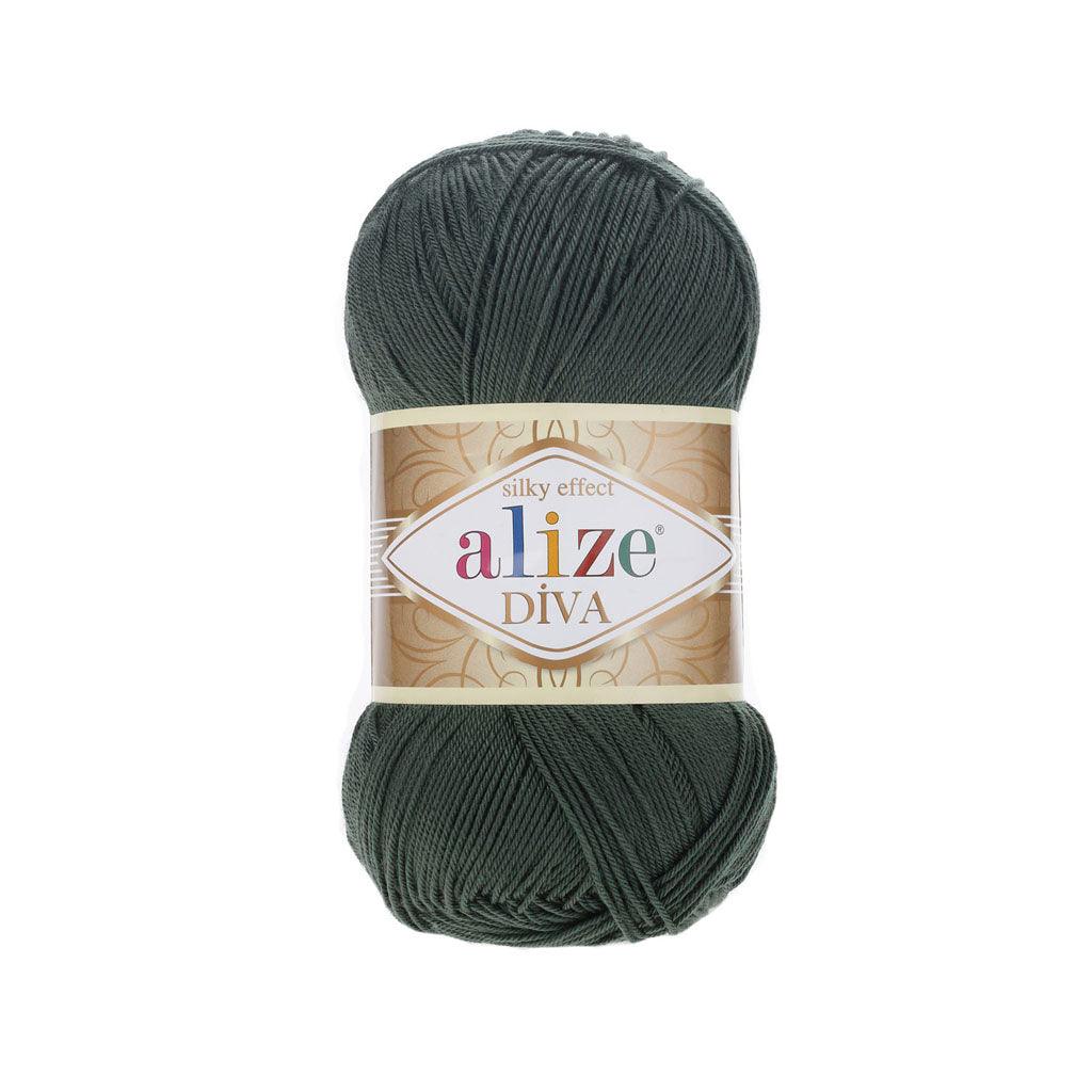 ALIZE DIVA SILK ACRYLIC KHAKI 13