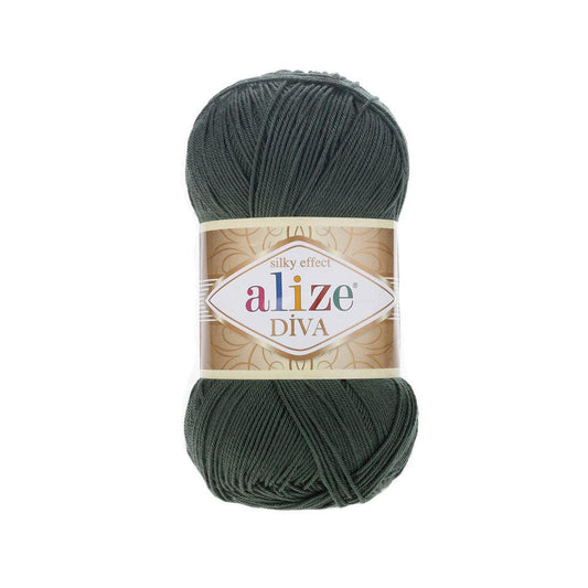 ALIZE DIVA SILK ACRYLIC KHAKI 13