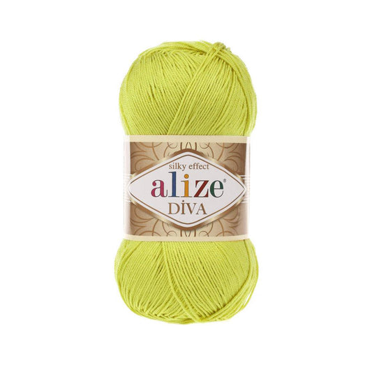 ALIZE DIVA SILK ACRYLIC LIME 109