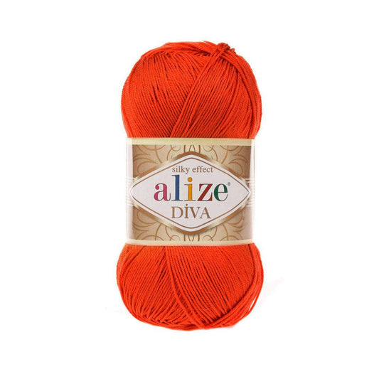 ALIZE DIVA SILK ACRYLIC ORANGE 37