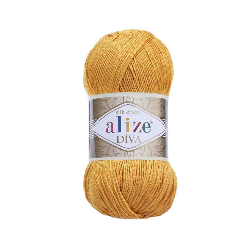 ALIZE DIVA SILK ACRYLIC SAFFRON 488