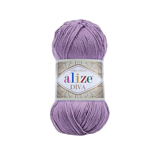 ALIZE DIVA SILK ACRYLIC VIOLET 622