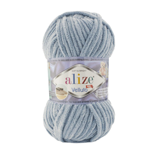 ALIZE VELLUTO MIDUM GREY 428