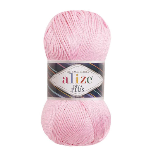 alize diva plus 185 pastel pink yarn
