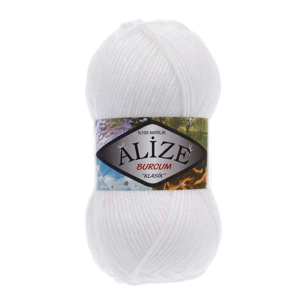 ALIZE BURCUM KLASIK YARN WHITE 55