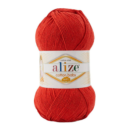 ALIZE COTTON BABY SOFT LIGHT RED 104