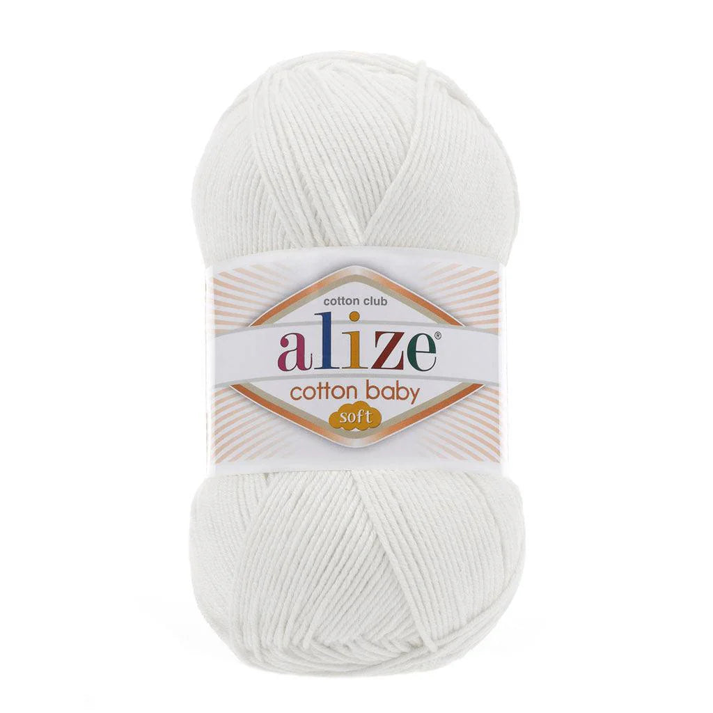 ALIZE COTTON BABY SOFT WHITE 55