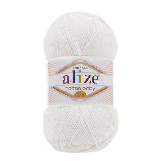 ALIZE COTTON BABY SOFT WHITE 55