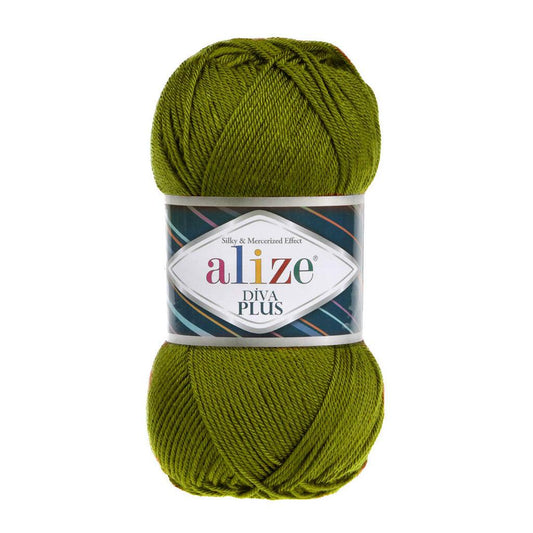 ALIZE DIVA PLUS 233 OLIVE YARN