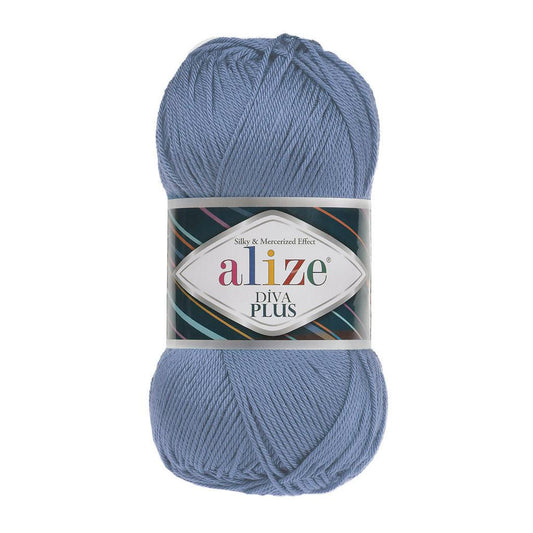 ALIZE DIVA PLUS 303 BLUE YARN