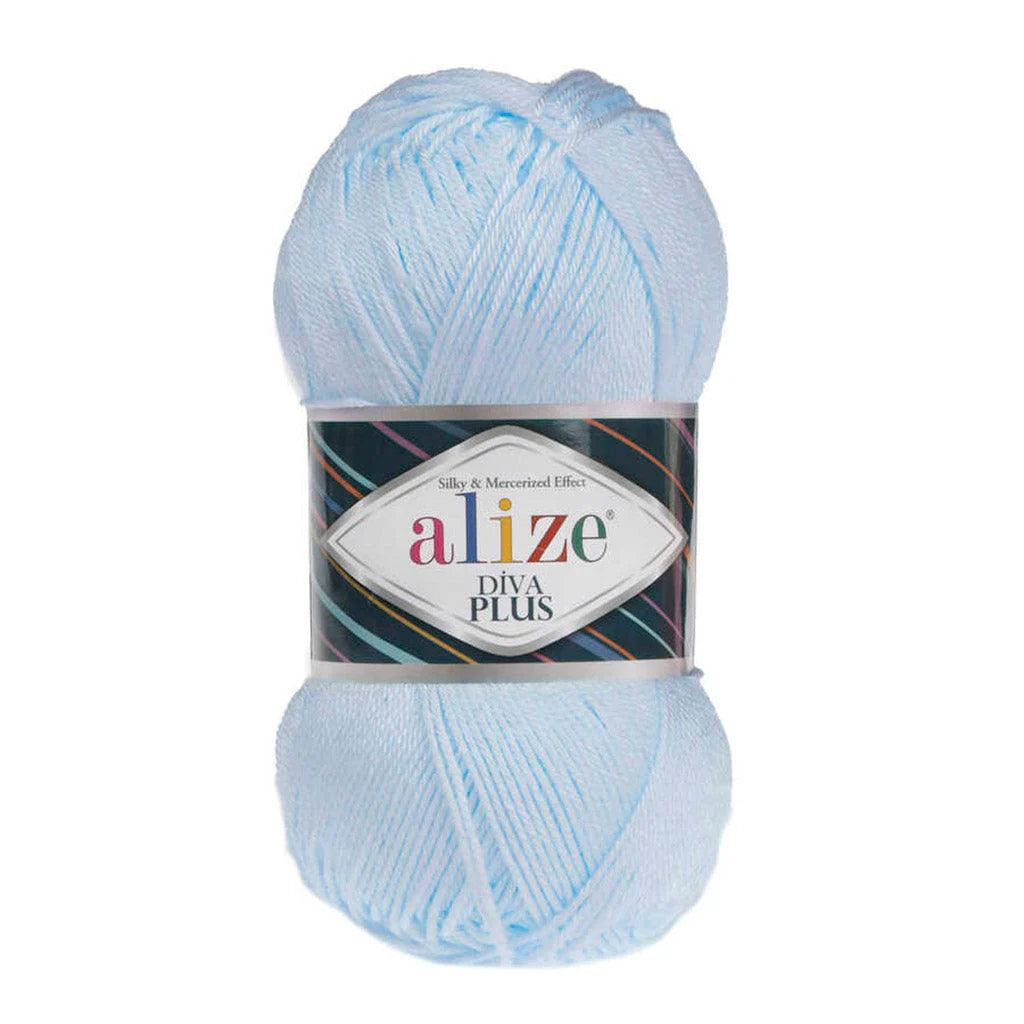 ALIZE DIVA PLUS 480 SKY BLUE YARN