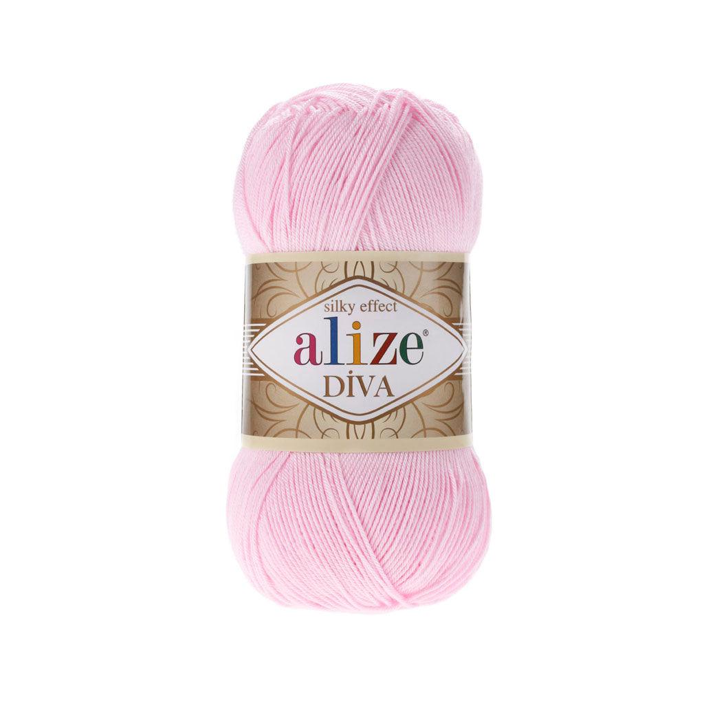 ALIZE DIVA SILK ACRYLIC BABY PINK 185