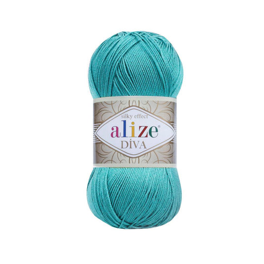 ALIZE DIVA SILK ACRYLIC CYAN 376