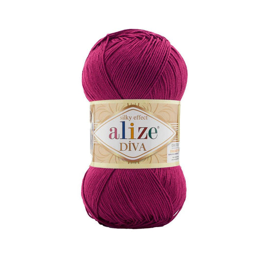 ALIZE DIVA SILK ACRYLIC FUCHSIA 326