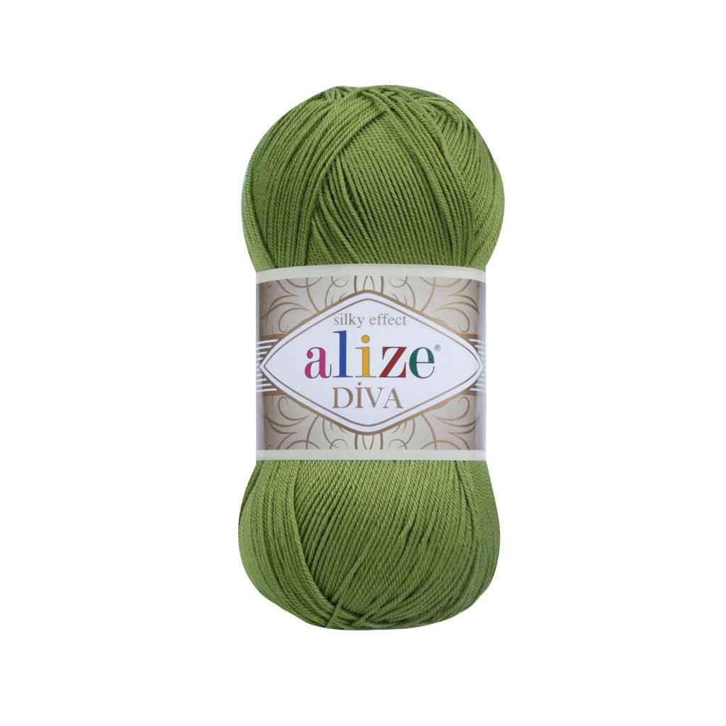 ALIZE DIVA SILK ACRYLIC GREEN 210