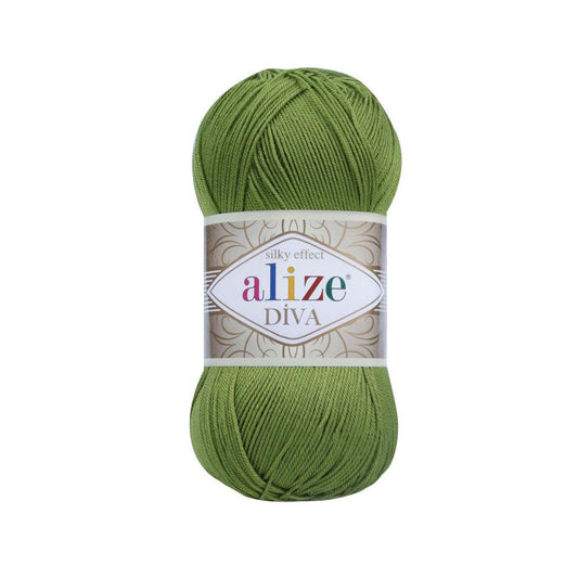 ALIZE DIVA SILK ACRYLIC GREEN 210