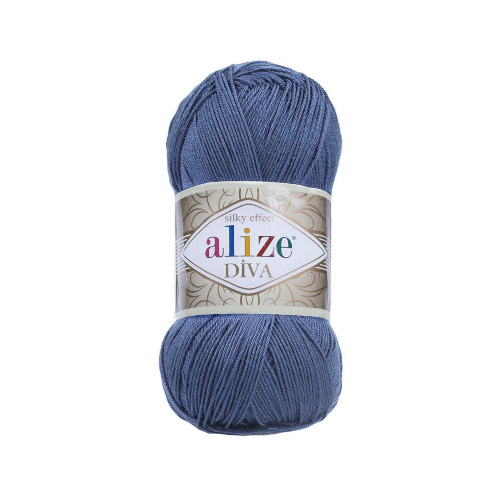 ALIZE DIVA SILK ACRYLIC INDIGO 353