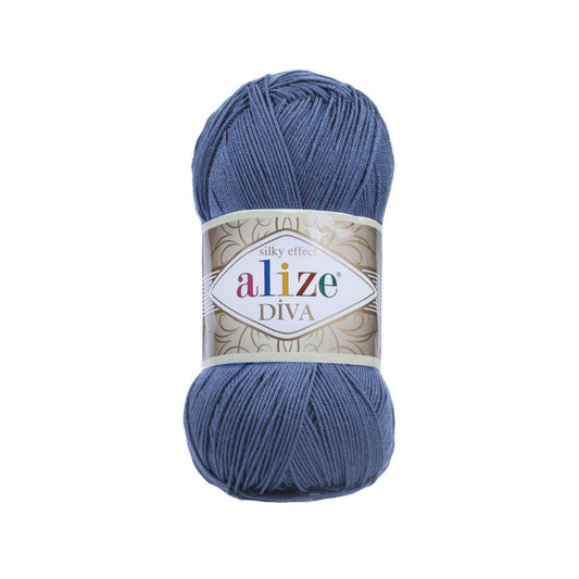 ALIZE DIVA SILK ACRYLIC INDIGO 353