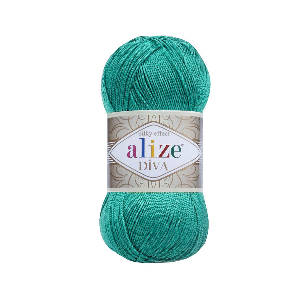 ALIZE DIVA SILK ACRYLIC JADE 610