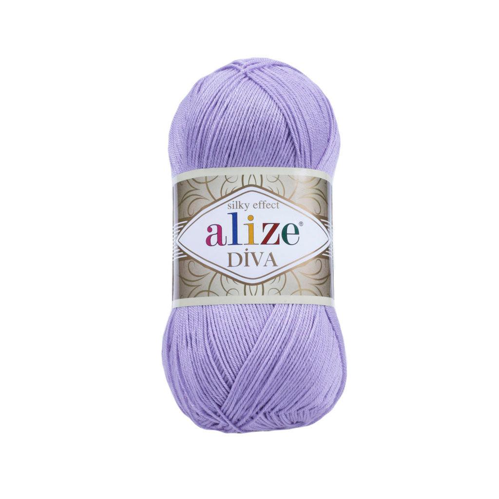ALIZE DIVA SILK ACRYLIC LAVANDER 158
