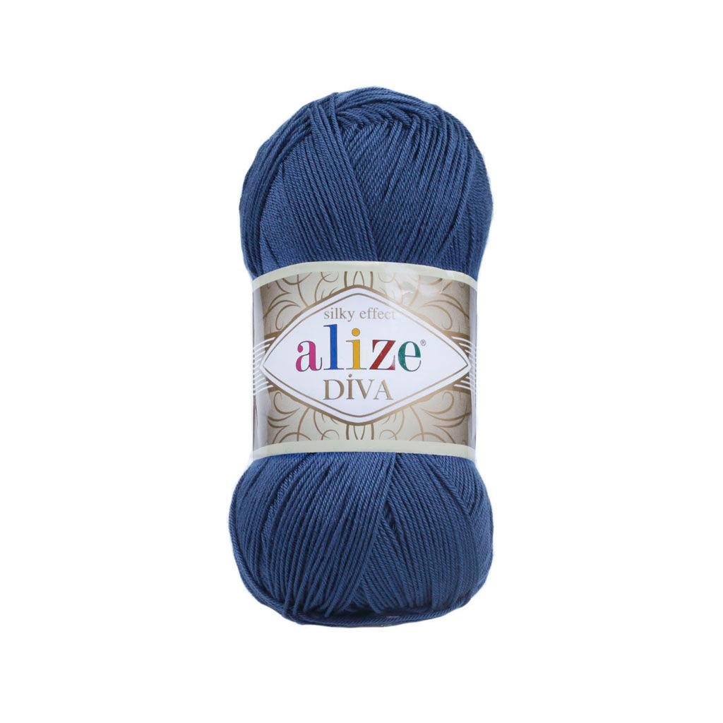 ALIZE DIVA SILK ACRYLIC MIDNIGHT BLUE 279