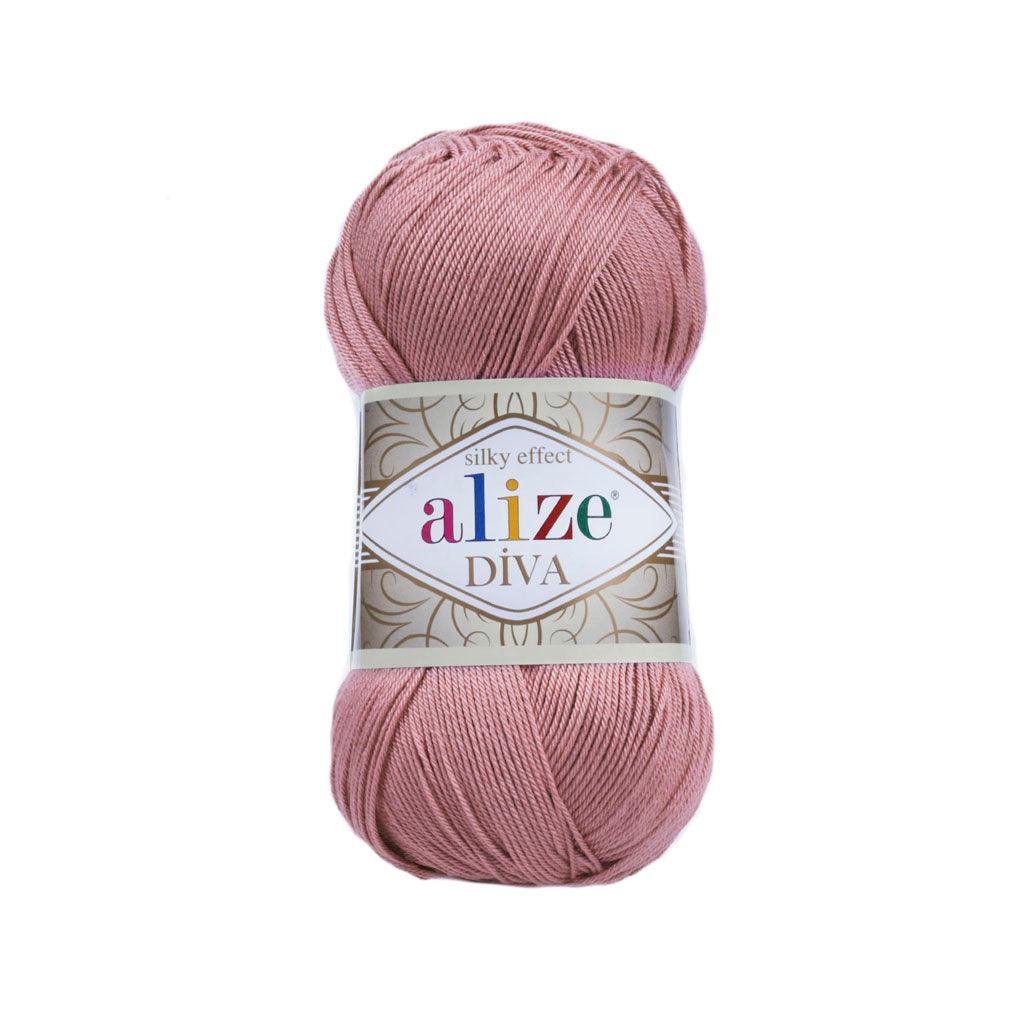 ALIZE DIVA SILK ACRYLIC ROSE 354