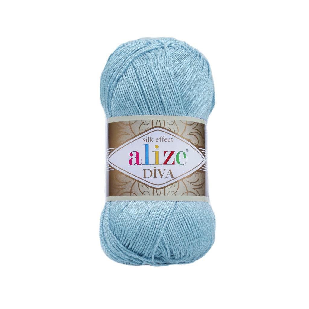 ALIZE DIVA SILK ACRYLIC SKY BLUE 346
