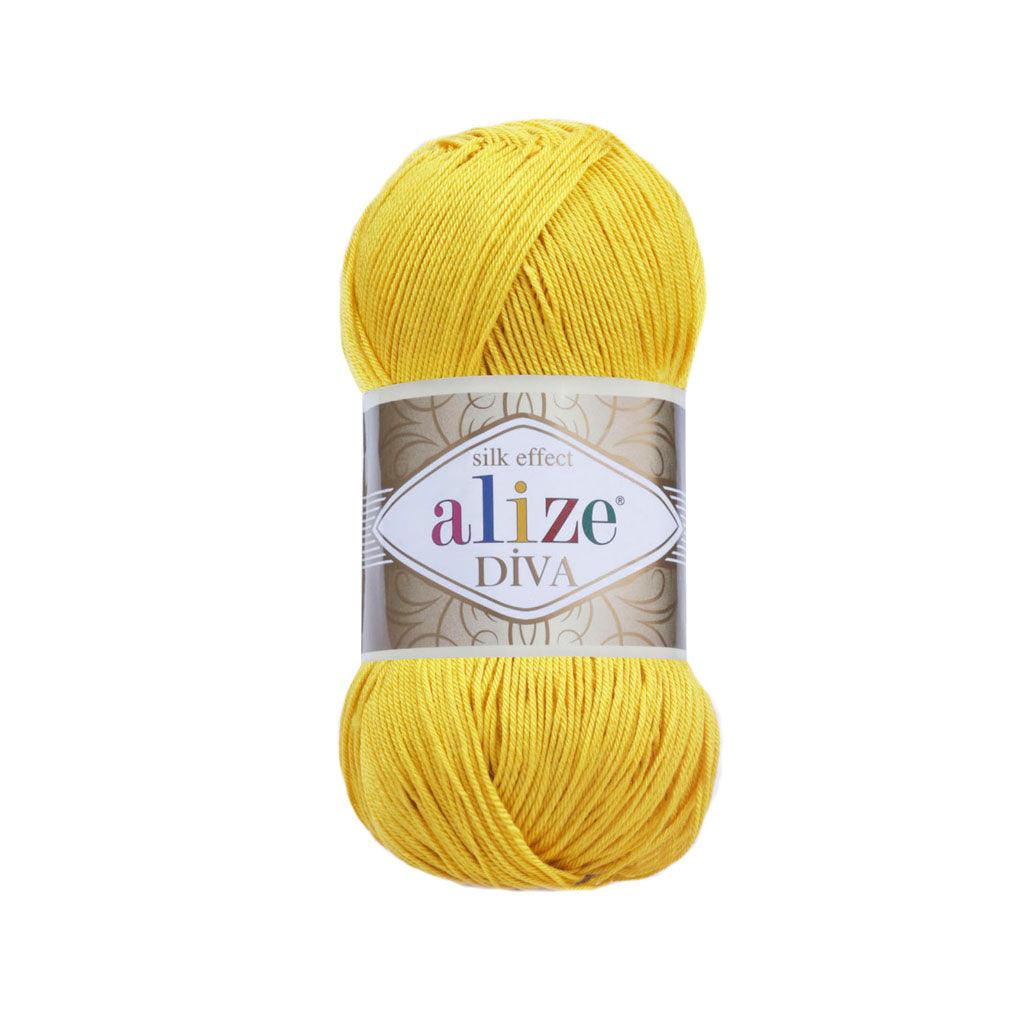 ALIZE DIVA SILK ACRYLIC YELLOW 110
