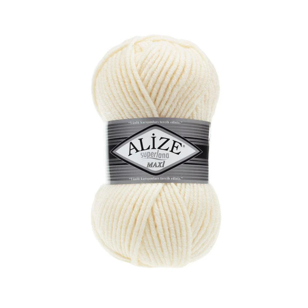 ALIZE SUPERLANA MAXI CREAM YARN 01