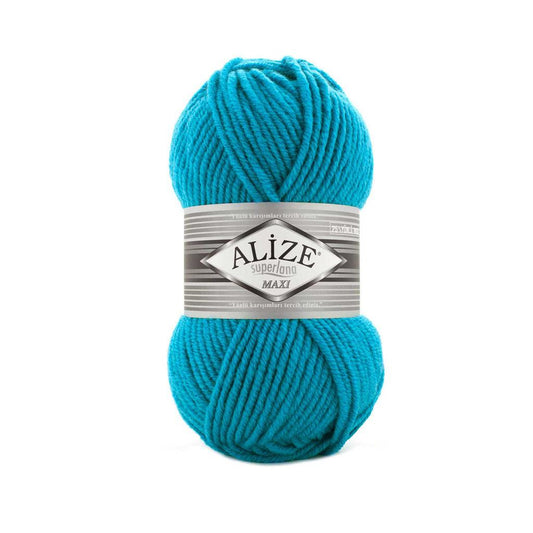 ALIZE SUPERLANA MAXI YARN TURQUOISE 484