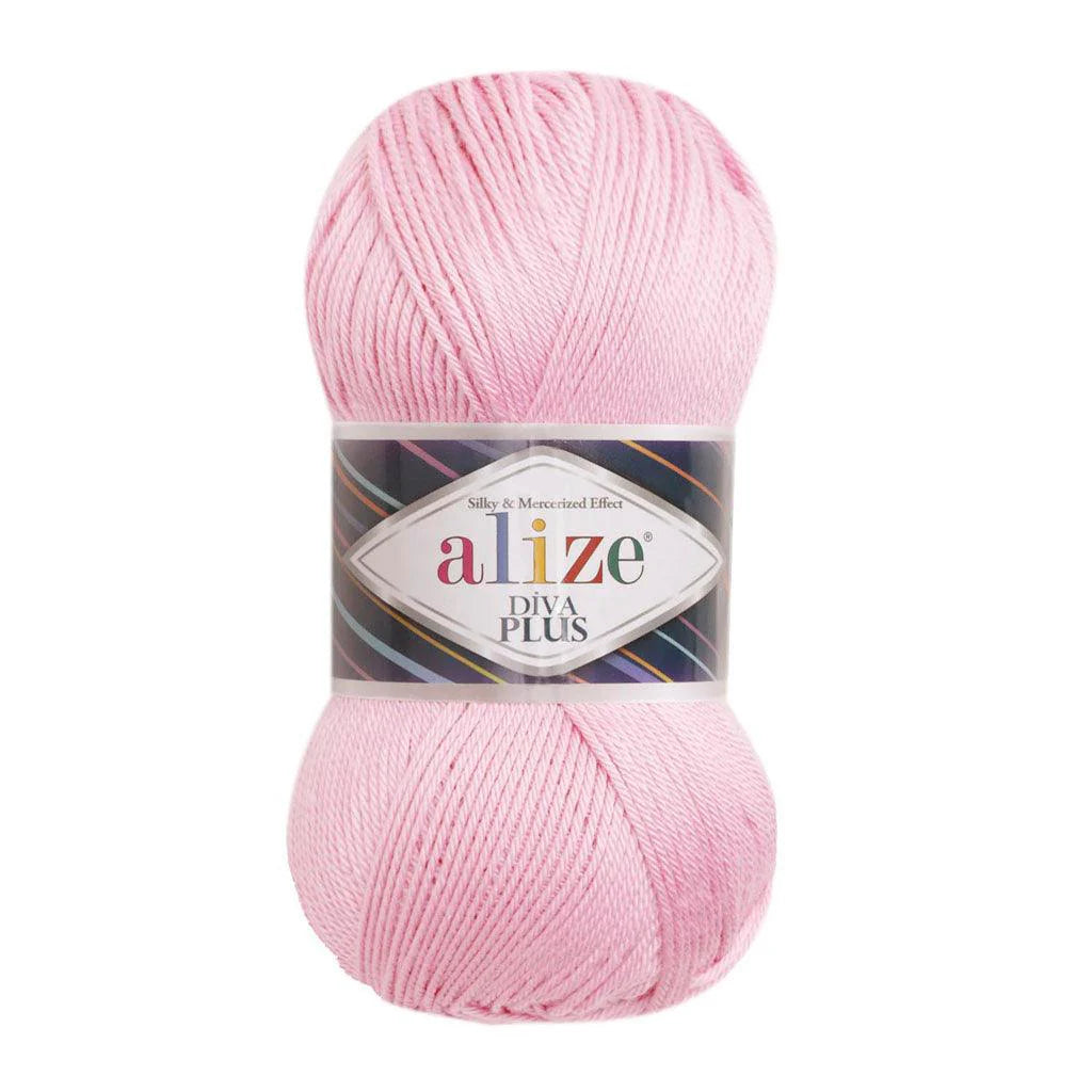 alize diva plus 185 pastel pink yarn